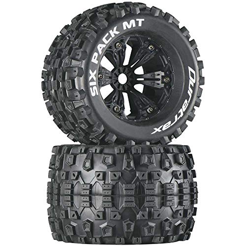 Duratrax Six-Pack MT 3.8" Mounted 1/2" Offset Tires, Black(2) von Duratrax