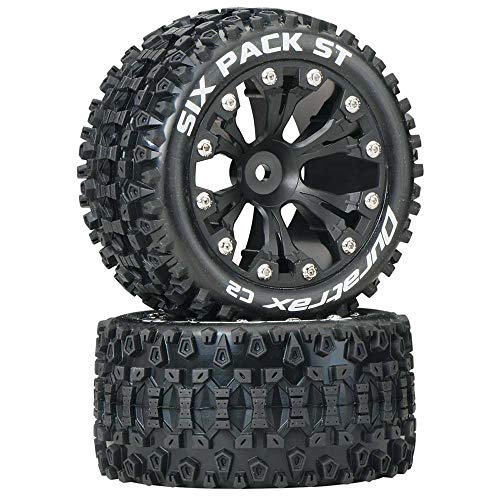 Six Pack ST 2.8" 2WD Mounted Rear C2 Tires, Black (2) von Duratrax