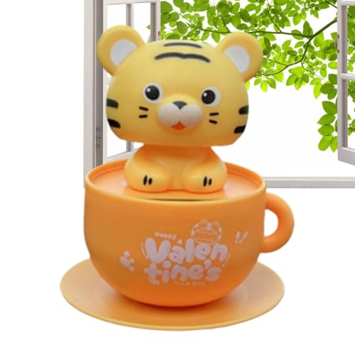 Auto-Dekoration für Armaturenbrett, schönes Auto-Zubehör für Armaturenbrett, Solarfigur mit beweglichem Tierkopf, lustig, für Schreibtisch und Zuhause, für Männer und Frauen von Duroecsain