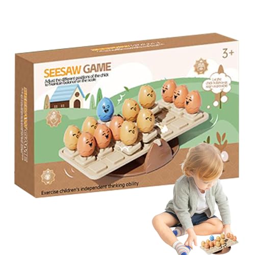 Duroecsain Balancespiel | Balance-Board und verspieltes Wippspiel | mit Huhn Design interaktives sensorisches Puzzle für Kindergarten, Klasse, Gartengarten von Duroecsain