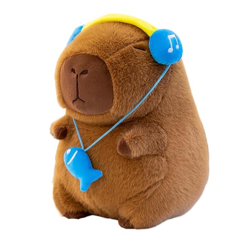 Duroecsain Capybara Plüschtier Capybara, Plüschtier Capybara – Innendekoration für Haustiere, hautfreundlich, Plüschspielzeug Capybara aus weichem Plüsch für Valentinstag, Weihnachten, Party von Duroecsain