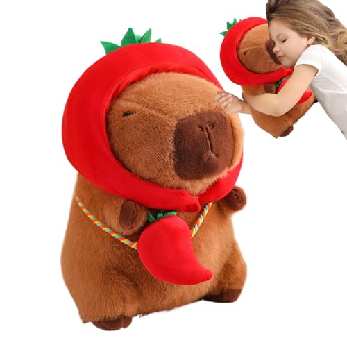Duroecsain Capybara aus Plüsch, Capybara – Tier aus weichem Pflanzen-Thema | Plüschspielzeug Capybara, niedliche Dekoration für Zuhause, für Wohnzimmer, Schlafzimmer von Duroecsain