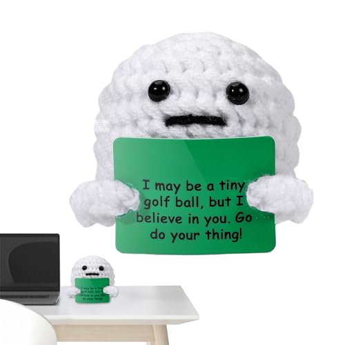 Duroecsain Emotionaler Häkelbegleiter - Golfball Häkelbegleiter Als Emotionale Stütze - Handgefertigte Plüschpuppe mit Inspirierenden Botschaften als Geschenkidee für Valentinstag Büro Ostern Duroecsain Emotionaler Häkelbegleiter - Golfball Häkelbegleiter Als Emotionale Stütze - Handgefertigte Plüschpuppe mit Inspirierenden Botschaften als Geschenkidee für Valentinstag Büro Ostern von Duroecsain