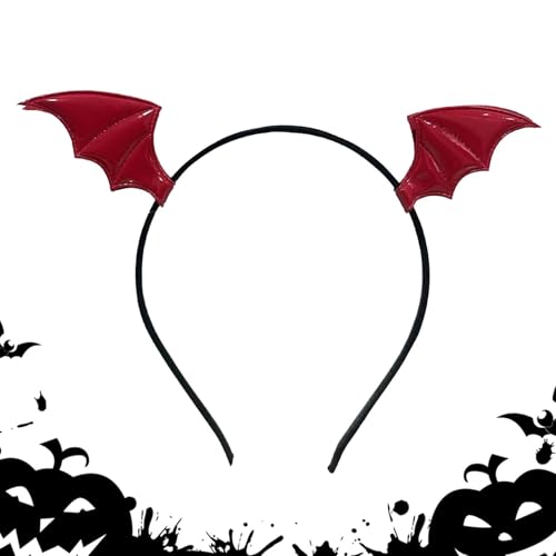 Duroecsain Halloween-Fledermaus-Stirnband, Fledermaus-Haarband, Halloween-Fledermaus-Haarband, schwarzer Fledermausflügel-Haarband von Duroecsain