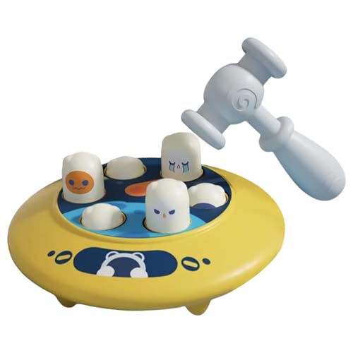 Duroecsain Hammerschlagspielzeug für Kinder, Schlagspielzeug, interaktives Raumschiff-Spielzeug mit Hammer, Feinmotorikspielzeug für frühes Lernen, Aktivitäten von Duroecsain