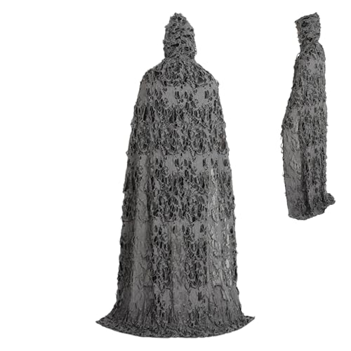 Kapuzenumhang, Halloween-Kostüm, Vollabdeckung, Umhang mit Kapuze, leicht, für Kinder, Mittelalterliche Maskerade, Rollenspiel von Duroecsain
