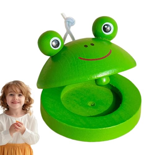 Duroecsain Kastagnetten für Kinder,Fingerkastagnetten aus ,Hand-Finger-Klappbrett mit niedlichem Tiermuster und Schnur | Perkussionsspielzeug für und Mädchen ab 3 Jahren, Musikinstrumente von Duroecsain