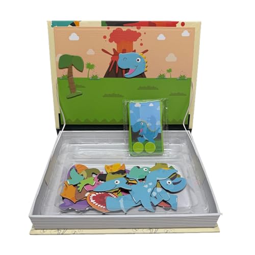 Duroecsain Magnetisches Dinosaurier-Buch, Tier-Matching-Spiel – buntes Lernspielzeug für frühes Lernen, lustigste Lernpuzzles auf dem Motorrad, Aktivitätsspiel Duroecsain Magnetisches Dinosaurier-Buch, Tier-Matching-Spiel – buntes Lernspielzeug für frühes Lernen, lustigste Lernpuzzles auf dem Motorrad, Aktivitätsspiel von Duroecsain