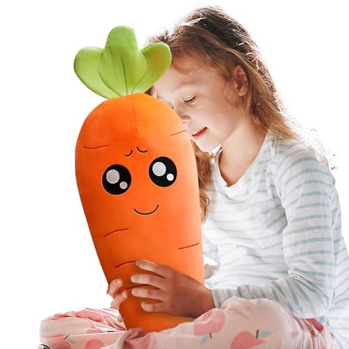 Duroecsain Plüsch Karotte Spielzeug - 45cm Osterkarotte Dekokissen - Dekoratives gefülltes Karottenspielzeug für Frühlings-Herbst-Osterparty-Zubehör Duroecsain Plüsch Karotte Spielzeug - 45cm Osterkarotte Dekokissen - Dekoratives gefülltes Karottenspielzeug für Frühlings-Herbst-Osterparty-Zubehör von Duroecsain