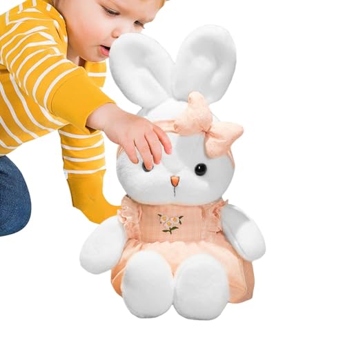 Duroecsain -Plüschtier aus Plüsch, Hase aus Plüsch – niedliches Kaninchen-Plüschtier von 40,6 cm (16 Zoll) | Plüschtiere Begleiter, Tier-Plüschtiere mit Bändern, Plüschkissen Hase für Mädchen und von Duroecsain