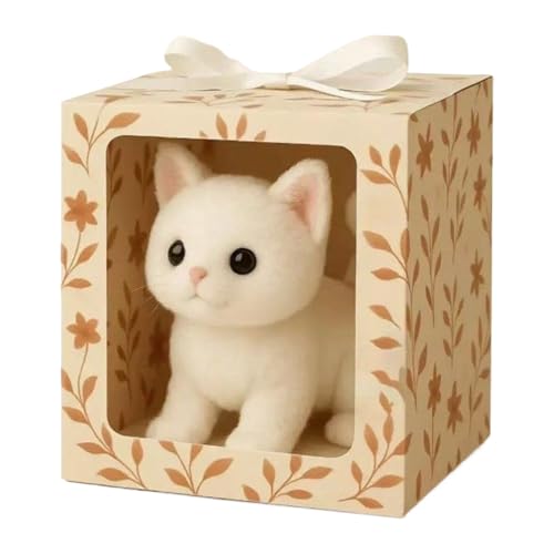 Duroecsain Realistische Roboterkatze,Interaktives Kuscheltier Katzen Spielzeug Für Kinder - Läuft, Wedelt Und Miaut, Wirkt Wie Echte Katze, Realistisches Kuscheltier Für Mädchen Unterwegs Kinderzimmer von Duroecsain