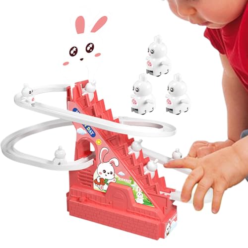 Duroecsain Schiebetreppe Kletterspielzeug, Tiersiegspiel Set - Treppe Klettern Schiebende Gleis mit Lichtern | Nette Form-Puzzle-Spielsets für Back-to-School-Saison, Halloween, Weihnachten, Geburtstag von Duroecsain