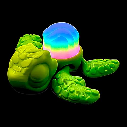 Duroecsain Schildkröten-Figuren – Dekoration, fluoreszierende Schildkröten im Dunkeln, dekoratives Tier, sammelbar, für Büro – Geschenkidee für Geburtstag und Erwachsene von Duroecsain