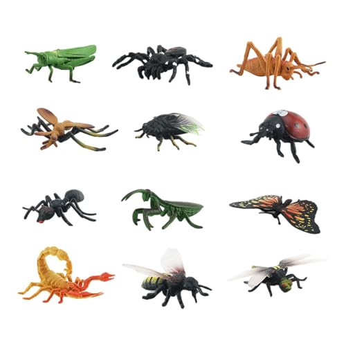 Duroecsain Spielzeugtiere Für Kinder - 12er Set Falsche Tiere - Realistische Tierfiguren Deko Schreibtisch Lernspiel Natur Entdeckung Streiche Duroecsain Spielzeugtiere Für Kinder - 12er Set Falsche Tiere - Realistische Tierfiguren Deko Schreibtisch Lernspiel Natur Entdeckung Streiche von Duroecsain