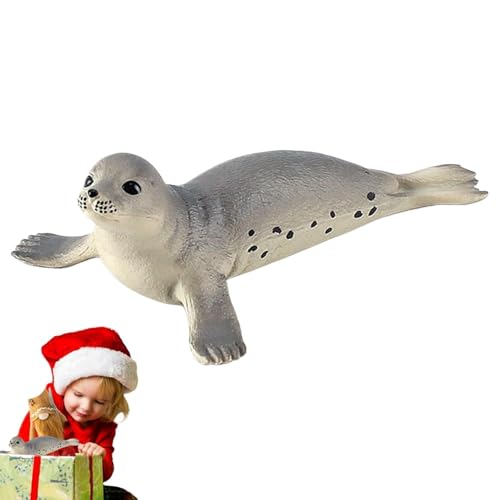 Duroecsain Tierspielzeug, Fleece, Antarktische Tiere, Figuren, Siegel des Modells, realistische Miniatur, Ornamente für die Wissenschaft und Bildung, Treffen zu Hause bieten eine von Duroecsain