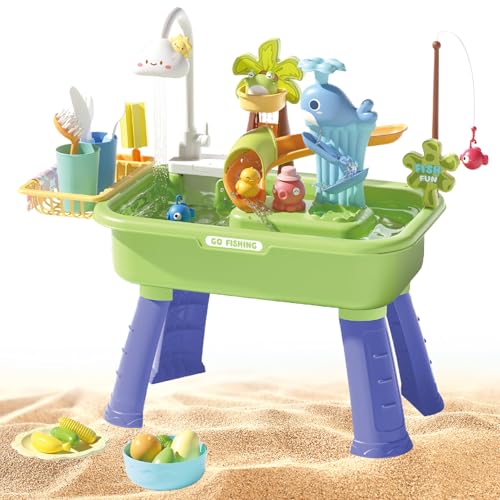 Duroecsain Wassertisch, Sensorische Tische Outdoor Spielzeug, Sinnesförderndes Lernspielzeug Mit Pumpe Für Zuhause Garten Förderung Der Hand-Augen-Koordination Spielspaß Draußen Duroecsain Wassertisch, Sensorische Tische Outdoor Spielzeug, Sinnesförderndes Lernspielzeug Mit Pumpe Für Zuhause Garten Förderung Der Hand-Augen-Koordination Spielspaß Draußen von Duroecsain
