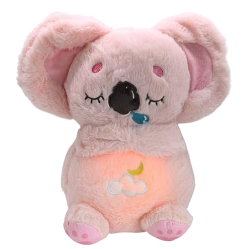 Plüschspielzeug Koala für Babys ab der Geburt, Nachtlicht aus weichem und beruhigendem Plüsch, das Sich einschaltet, Geschenk zur Geburt, Baby, Mädchen oder, verstellbar in 4 Modi von Duroecsain