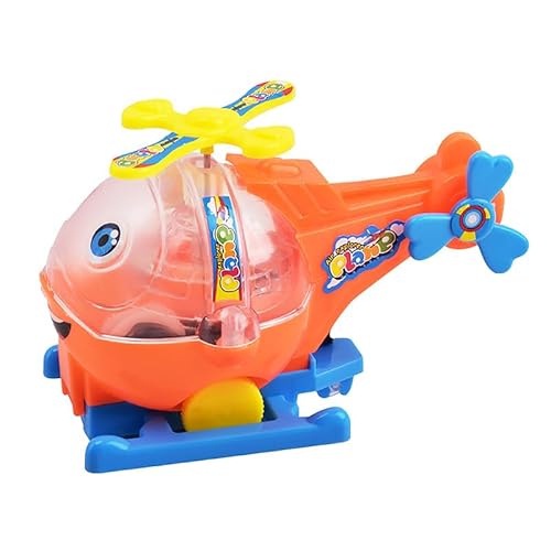 Dusarls Klassisches Cartoon-inspiriertes Aufzieh Spielzeug mit Hubschrauber Propeller, Unterhaltung Fahrzeug für Kinder von Dusarls
