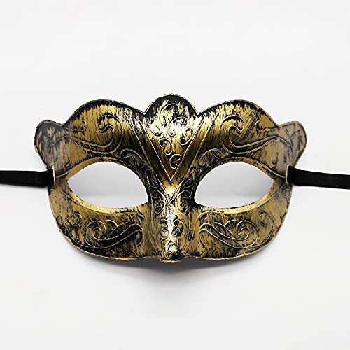 Dusenly Maskerade Masken Karneval Venezianische Maske für Frauen Mädchen Kostüm Party Cosplay Halloween Karneval Party Dekorationen (Gold) von Dusenly