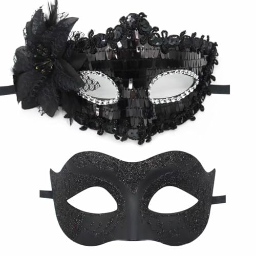 Dusenly Paar Maskerade Masken Set Venezianische Party Maske Kostüm Maske für Halloween Karneval Abend Abschlussball Kostüm Party Dekorationen Dusenly Paar Maskerade Masken Set Venezianische Party Maske Kostüm Maske für Halloween Karneval Abend Abschlussball Kostüm Party Dekorationen von Dusenly