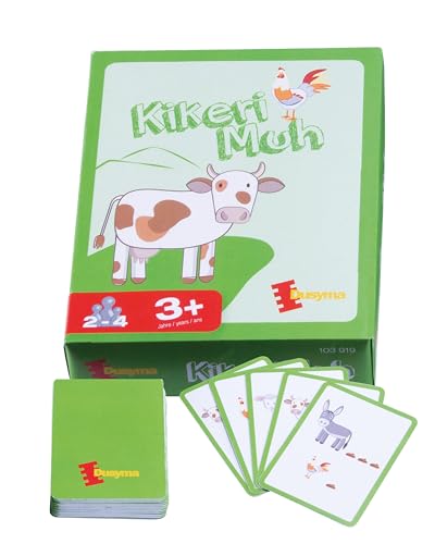 Dusyma KikeriMuh Kartenspiel Kinder I Tierisch lustiges Spiel ab 3 Jahre I Kinderspiele Spaß für 2-4 Spieler I Kartenspiele Idee zum Lernen und Lachen von Dusyma