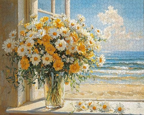 Puzzle 1314 Teile Erwachsene Warmes Zuhause 75x50cm Puzzles für Erwachsene Lernspiel Herausforderungsspielzeug 1314 Teilige Spiel Puzzlematte Anlage, Blume Puzzlematte, Geschenk C-2 von Duuanxin