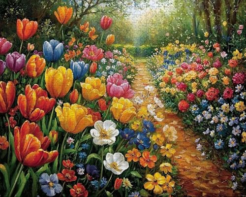 Puzzle 1314 Teile Erwachsene Warmes Zuhause 75x50cm Puzzles für Erwachsene Lernspiel Herausforderungsspielzeug 1314 Teilige Spiel Puzzlematte Anlage, Blume Puzzlematte, Geschenk F-5 von Duuanxin
