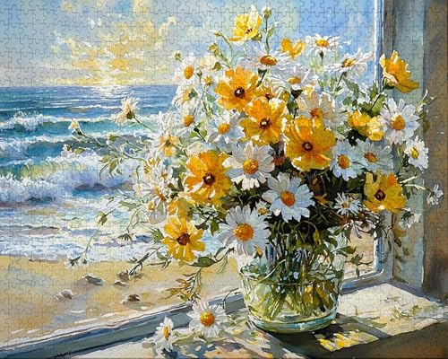 Puzzle 1314 Teile Erwachsene Warmes Zuhause 75x50cm Puzzles für Erwachsene Lernspiel Herausforderungsspielzeug 1314 Teilige Spiel Puzzlematte Anlage, Blume Puzzlematte, Geschenk T-4 von Duuanxin