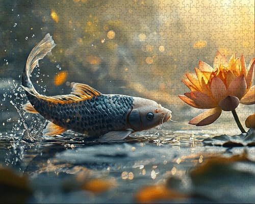 Puzzle 1314 Teile Erwachsene Warmes Zuhause 75x50cm Puzzles für Erwachsene Lernspiel Herausforderungsspielzeug 1314 Teilige Spiel Puzzlematte Fisch, Blume Puzzlematte, Geschenk C-1 Puzzle 1314 Teile Erwachsene Warmes Zuhause 75x50cm Puzzles für Erwachsene Lernspiel Herausforderungsspielzeug 1314 Teilige Spiel Puzzlematte Fisch, Blume Puzzlematte, Geschenk C-1 von Duuanxin