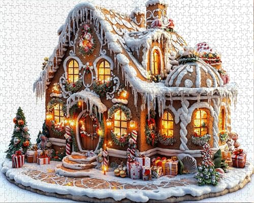 Puzzle 2000 Teile Erwachsene Warmes Zuhause 70.5x99.5cm Puzzles für Erwachsene Lernspiel Herausforderungsspielzeug 2000 Teilige Spiel Puzzlematte HäUser, Geschenk Puzzlematte, Gift U-3 von Duuanxin