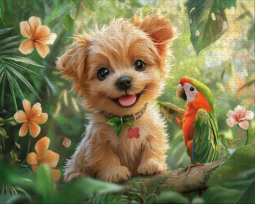 Puzzle 2000 Teile Erwachsene Warmes Zuhause 70.5x99.5cm Puzzles für Erwachsene Lernspiel Herausforderungsspielzeug 2000 Teilige Spiel Puzzlematte Papagei, Tier Puzzlematte, Gift T-3 von Duuanxin