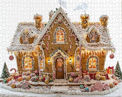 Puzzle 2000 Teile Erwachsene Warmes Zuhause 70.5x99.5cm Puzzles für Erwachsene Lernspiel Herausforderungsspielzeug 2000 Teilige Spiel Puzzlematte Traum, HäUser Puzzlematte, Gift Y-3 von Duuanxin
