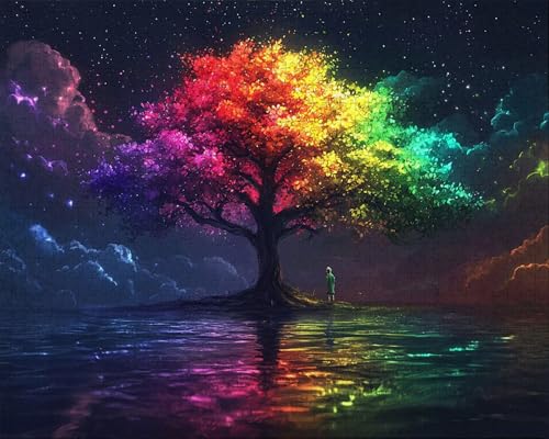 Puzzle 2000 Teile Erwachsene Warmes Zuhause 70.5x99.5cm für Erwachsene Lernspiel Herausforderungsspielzeug 2000 Teilige Puzzle MeeresoberfläChe, Baum, Gift L-9 von Duuanxin