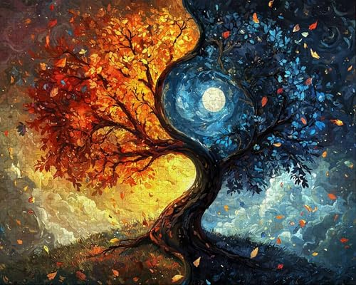 Puzzle 2000 Teile Erwachsene Zuhause 70.5x99.5cm Puzzles für Erwachsene Lernspiel Herausforderungsspielzeug 2000 Teilige Puzzlematte Anlage, Baum des Lebens Puzzlematte, Gift J-5 von Duuanxin