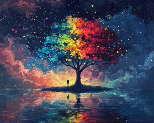 Puzzle 5000 Teile, Puzzle Erwachsene, Baum, Indoor -Puzzlematte-Kreativspiel zur Entspannung von Erwachsenen und Erziehung Oder Als Geschenk Menschen, Geschenke D-3 von Duuanxin