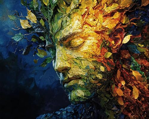 Puzzle 5000 Teile, Puzzle Erwachsene, Gesicht, Indoor -Puzzlematte-Kreativspiel zur Entspannung von Erwachsenen und Erziehung Oder Als Geschenk BläTter, Geschenke K-5 von Duuanxin