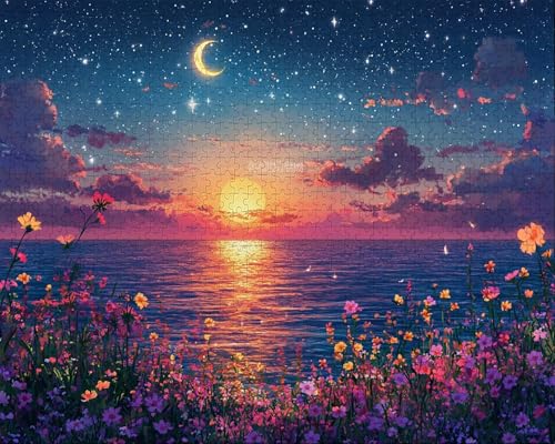 Puzzle 5000 Teile, Puzzle Erwachsene, Mond, Indoor -Puzzlematte-Kreativspiel zur Entspannung von Erwachsenen und Erziehung Oder Als Geschenk MeeresoberfläChe, Geschenke D-2 von Duuanxin