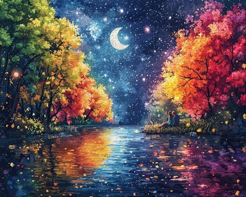 Puzzle 5000 Teile, Puzzle Erwachsene, Sternenhimmel, Indoor -Puzzlematte-Kreativspiel zur Entspannung von Erwachsenen und Erziehung Oder Als Geschenk Wald, Geschenke T-6 von Duuanxin