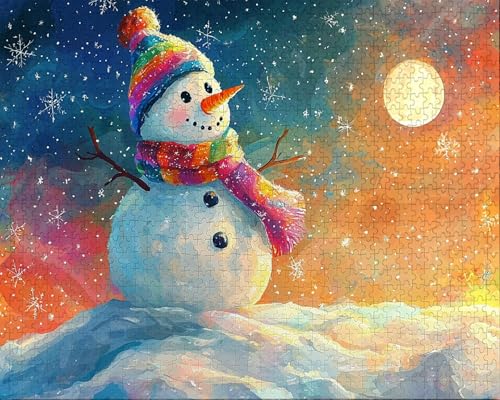 Puzzle 5000 Teile, Puzzle Erwachsene, Weiß, Indoor -Puzzlematte-Kreativspiel zur Entspannung von Erwachsenen und Erziehung Oder Als Geschenk Schneemann, Geschenke Z-2 von Duuanxin