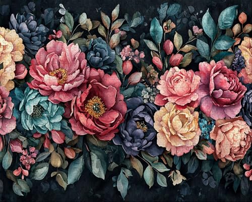 Puzzle 6000 Teile Erwachsene Warmes Zuhause 105.5x179.5cm Puzzles für Erwachsene Lernspiel Herausforderungsspielzeug 6000 Teilige Spiel Puzzlematte Blume, Anlage Puzzlematte, Gift M-3 von Duuanxin