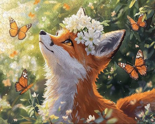 Puzzle 6000 Teile Erwachsene Warmes Zuhause 105.5x179.5cm Puzzles für Erwachsene Lernspiel Herausforderungsspielzeug 6000 Teilige Spiel Puzzlematte Fuchs, Anlage Puzzlematte, Gift C-0 von Duuanxin