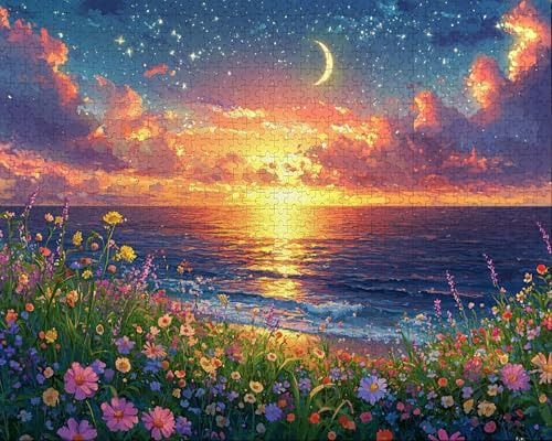 Puzzle 6000 Teile Erwachsene Warmes Zuhause 105.5x179.5cm für Erwachsene Herausforderungsspielzeug 6000 Teilige Puzzle MeeresoberfläChe, Blume, Gift Der Welt F-5 von Duuanxin