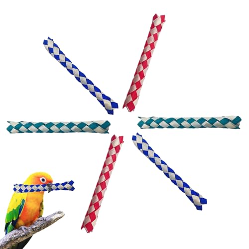 6 Stück Chinesische Fingerfalle, Sortiert Farben Finger Falle Spielzeug, Klassische Fingerfalle Für Vögel Und Kinder, Haustier Vogel Spielzeug Sittich Käfig Zubehör Favors, 15CM von Duvcoywae