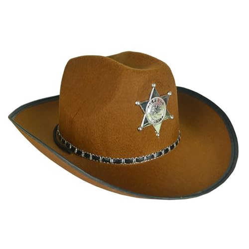 Duvcoywae Cowgirlhut Damen - Vintage Western-Cowboy-Hut - Kopfbedeckung für Frauen, Western-Themenparty, Cowboy-Kostümzubehör für Erwachsene Duvcoywae Cowgirlhut Damen - Vintage Western-Cowboy-Hut - Kopfbedeckung für Frauen, Western-Themenparty, Cowboy-Kostümzubehör für Erwachsene von Duvcoywae