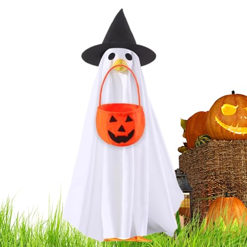 Duvcoywae Gänse Kostüme Halloween,Feiertags Vorgarten Gänse Geist Kostüm - Gartenfigur Bekleidung Für Herbst Saison - Festlicher Hof Fotos Hintergrund für Familienfeier Eingangsbereich von Duvcoywae