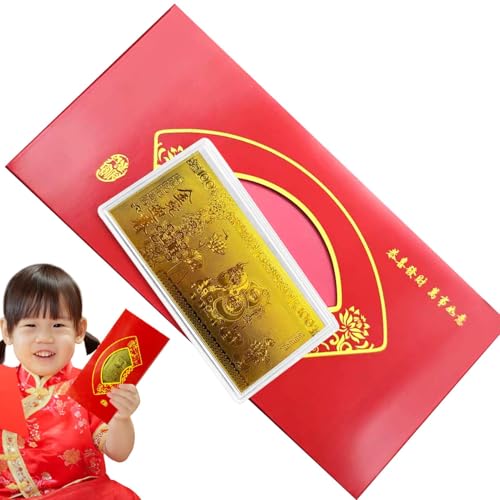 Duvcoywae Gold-Gedenkbanknoten zum chinesischen Jahr, Banknote zum Jahr der Schlange | Snake Year Challenge Banknote Goldfolie Souvenir Sammelbanknoten - Dekorative Glücksbanknote, kompakte Duvcoywae Gold-Gedenkbanknoten zum chinesischen Jahr, Banknote zum Jahr der Schlange | Snake Year Challenge Banknote Goldfolie Souvenir Sammelbanknoten - Dekorative Glücksbanknote, kompakte von Duvcoywae