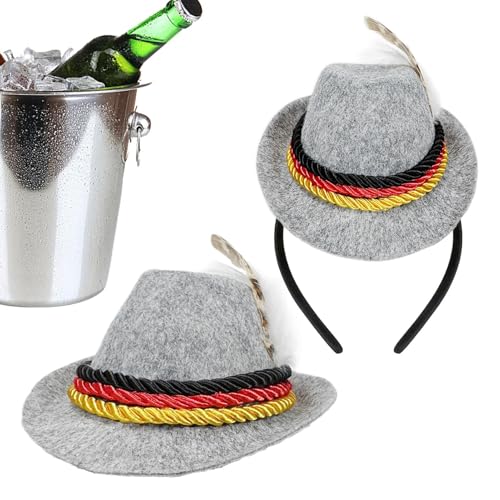 Duvcoywae Oktoberfest Kopfband - Bierfest Kopfbedeckungen,Filzhut Stirnband Deko Für Damen Karneval Halloween Party Duvcoywae Oktoberfest Kopfband - Bierfest Kopfbedeckungen,Filzhut Stirnband Deko Für Damen Karneval Halloween Party von Duvcoywae