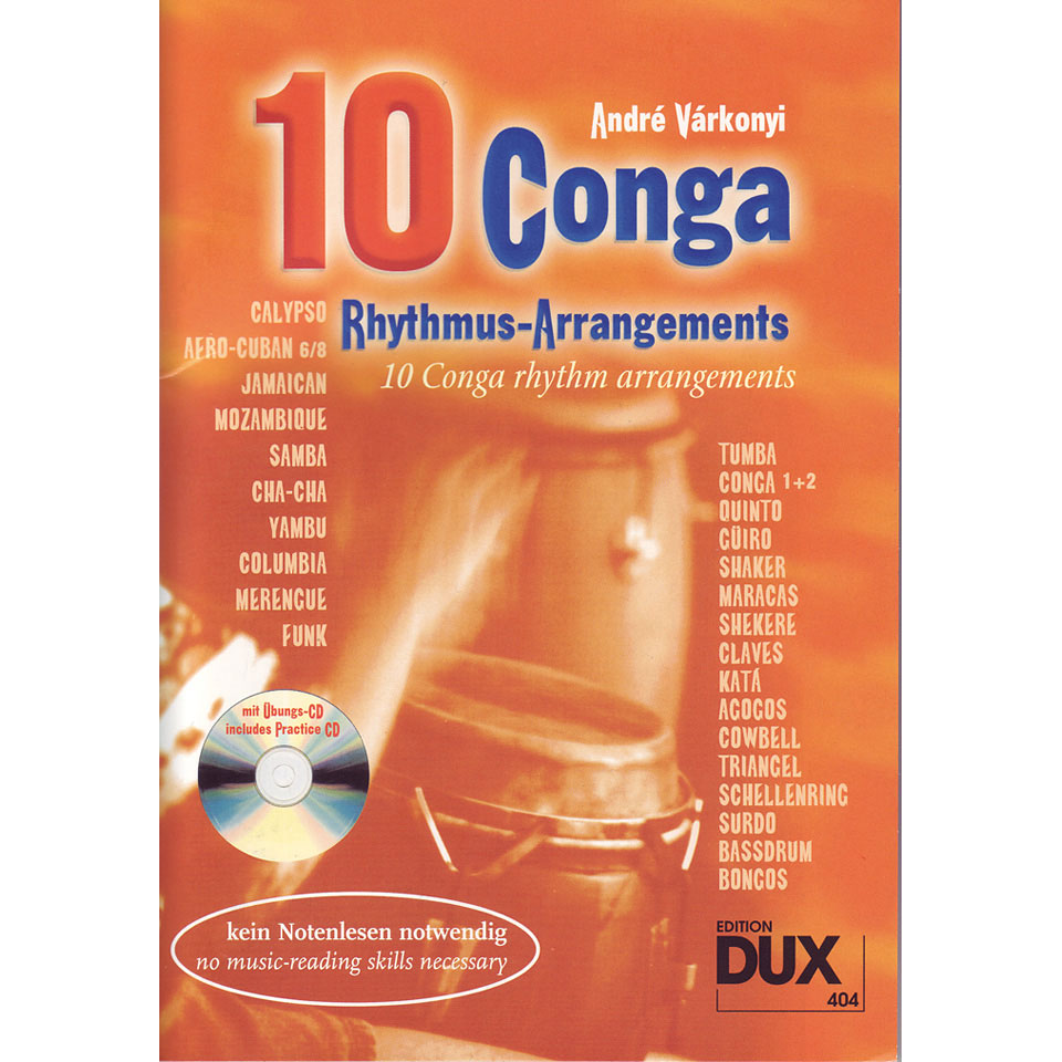 Dux 10 Conga Rhythmus-Arrangements Lehrbuch Dux 10 Conga Rhythmus-Arrangements Lehrbuch von Dux
