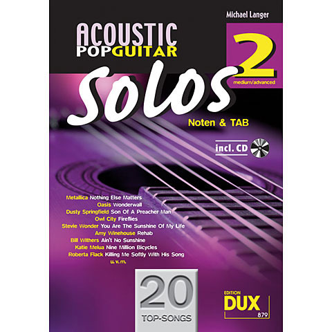Dux Acoustic Pop Guitar Solos 2 Notenbuch von Dux
