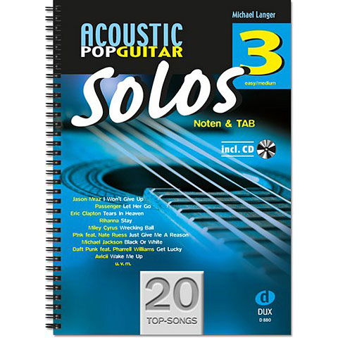 Dux Acoustic Pop Guitar Solos 3 Notenbuch von Dux